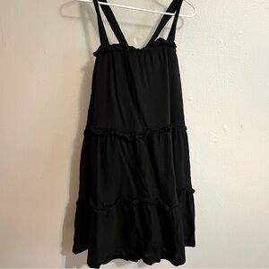 Old Navy Girls Black Sleeveless Tiered Dress